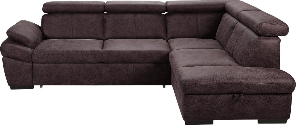 exxpo - sofa fashion Ecksofa, inklusive Kopfteil- und Armteilverstellung, wahlweise mit Bettfunktion und Bettkasten