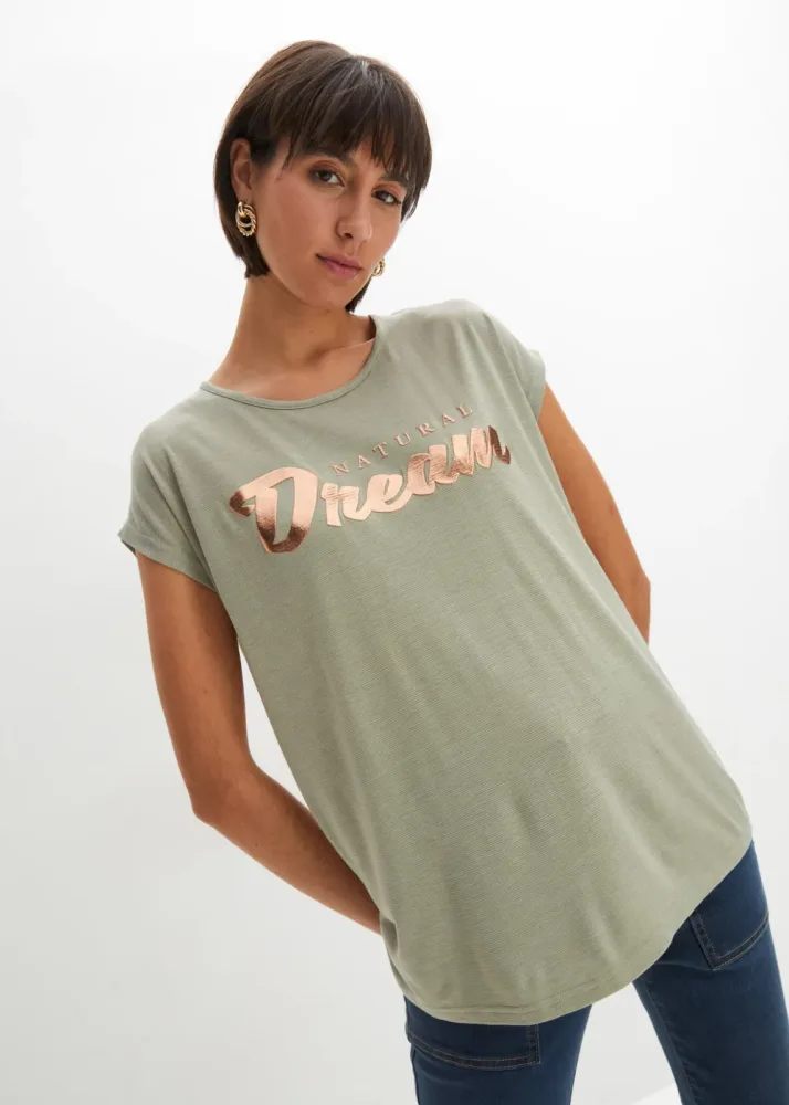 bonprix Longshirt aus Viskose-Mixgrün 36Damen