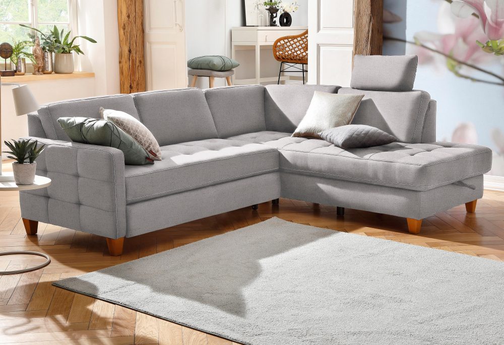 Home affaire Ecksofa »Earl«, wahlweise auch mit Bettfunktion oder Bettfunktion mit Bettkasten