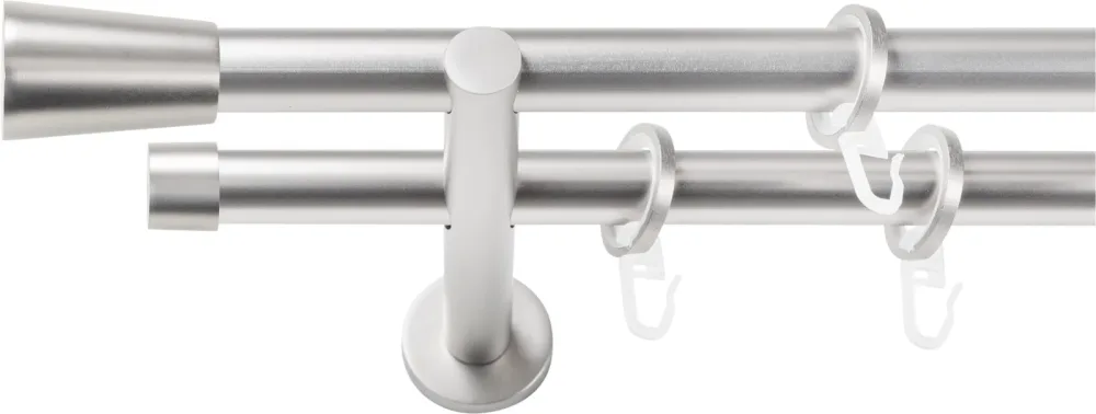 SN DECO GROUP Gardinenstange Ø 19 mm 2 läufig-läufig Fixmass;kürzbar