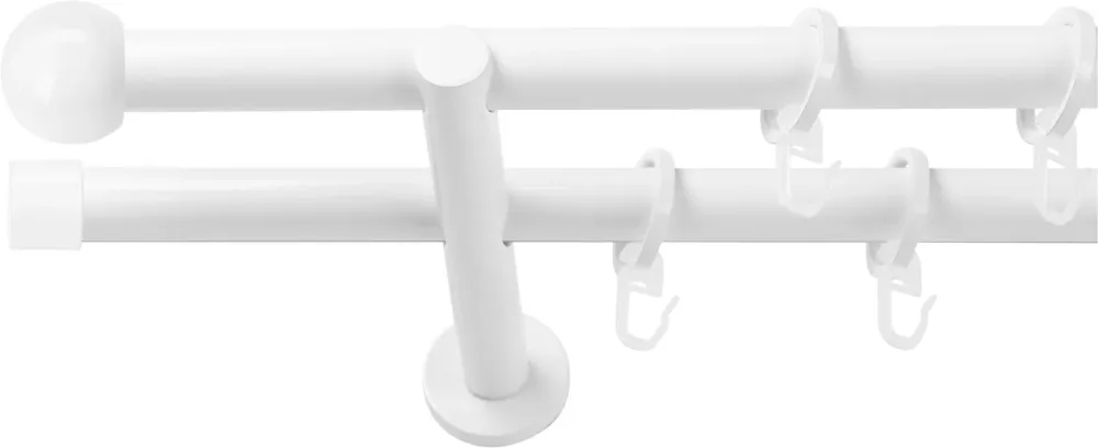 SN DECO GROUP Gardinenstange Ø 19 mm 2 läufig-läufig Fixmass;kürzbar