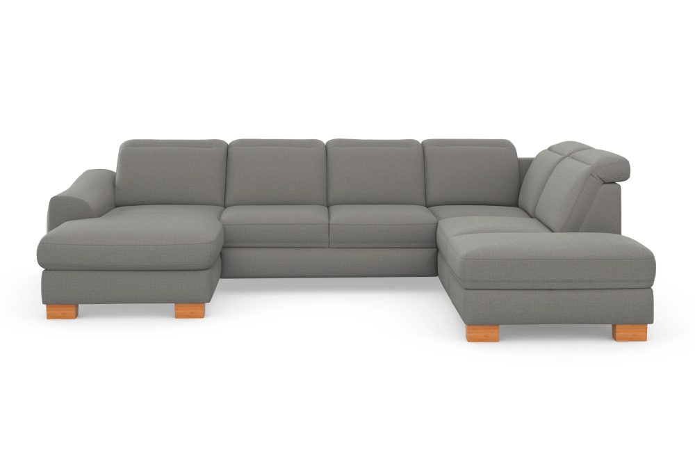 sit&more Wohnlandschaft »Durness«, mit Federkern und hochwertigen Massivholzfüssen, wahlweise mit Kopfteilverstellung, optional mit Bettfunktion und Stauraum