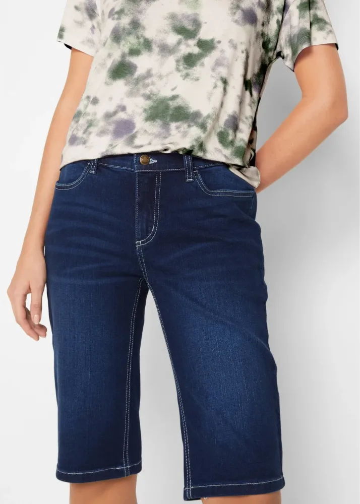 bonprix Straight-Jeans Slim fit Passform, aus Baumwollmischung, mit Eingrifftaschen