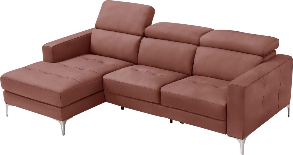 Egoitaliano Ecksofa »Matt«, inkl. Recamiere, mit verstellbaren Kopfteilen