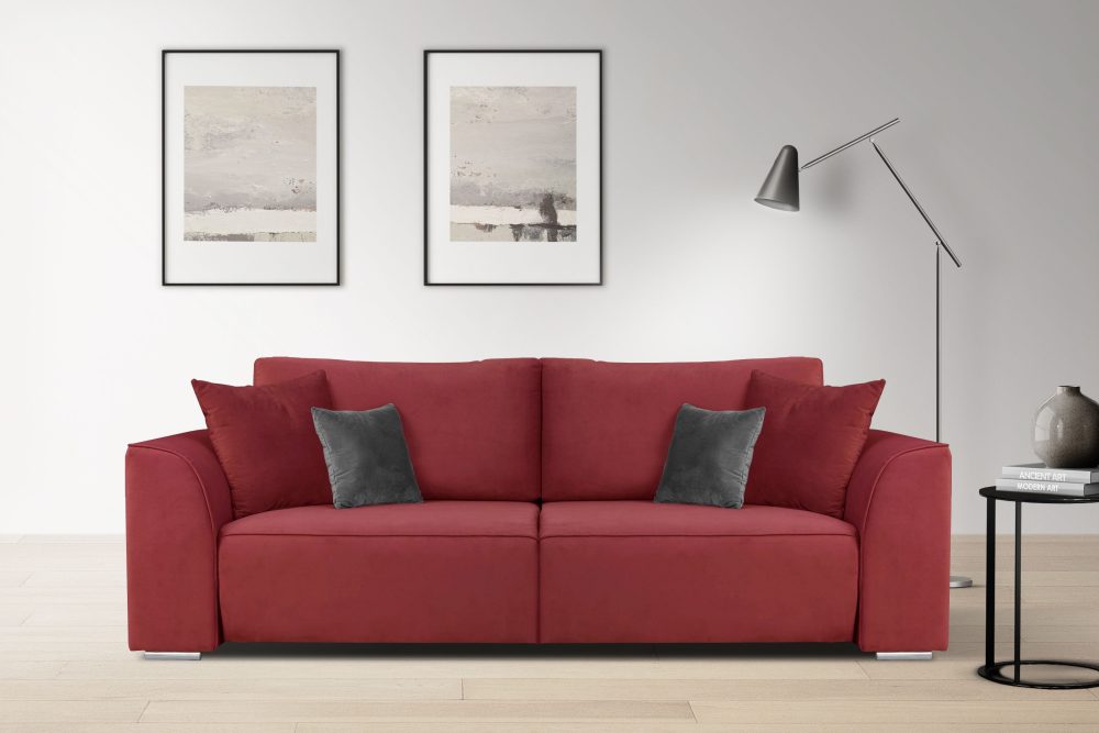 INOSIGN 3-Sitzer »Beatrice«, wahlweise auch mit Bettfunktion und Bettkasten (Tiefe 110cm ist MIT Bettfunktion)