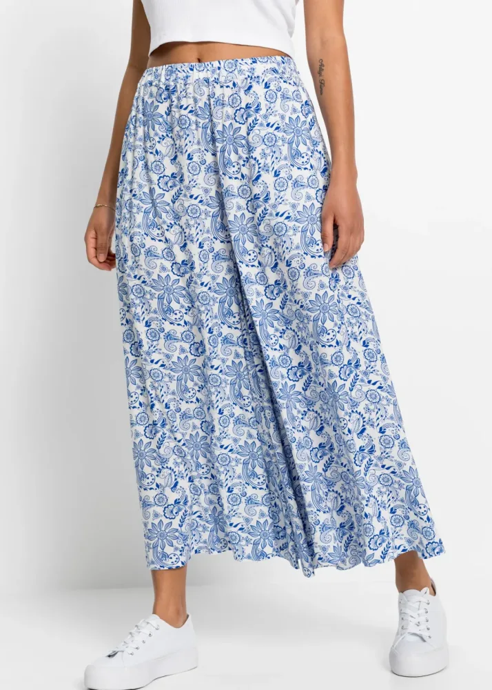 bonprix Palazzo-Hose aus softer Viskoseweiß 40Damen