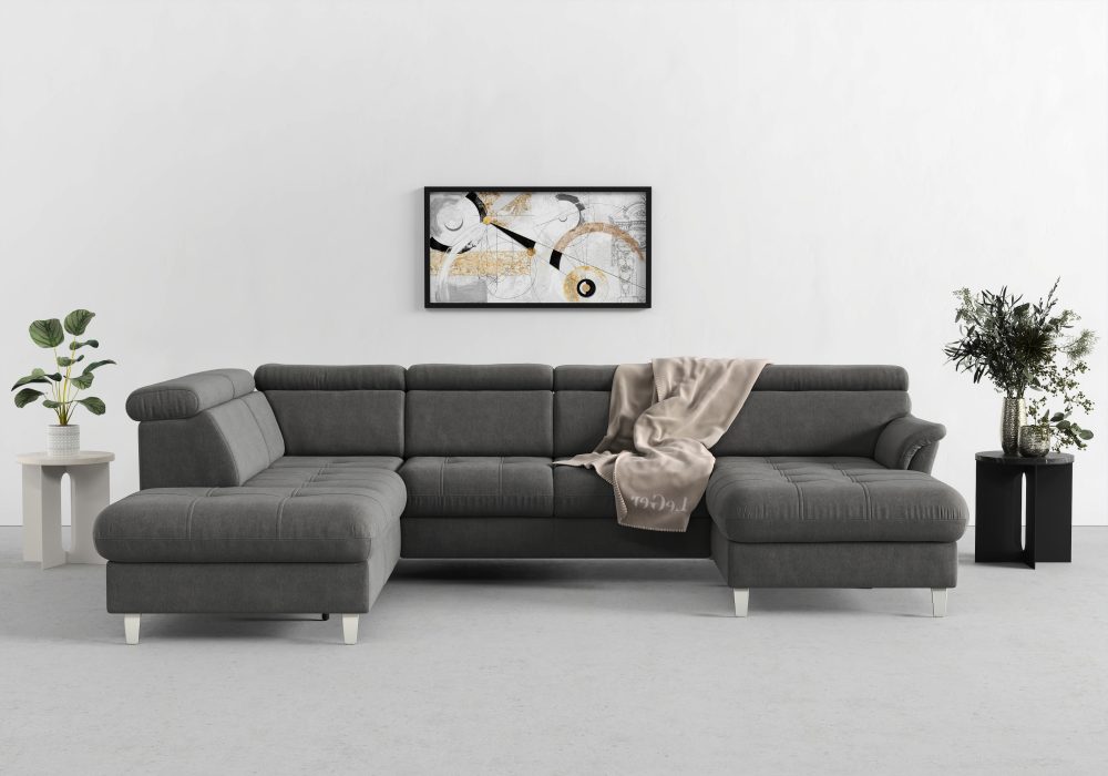 sit&more Wohnlandschaft, inklusive Kopfteilverstellung, wahlweise mit Bettfunktion und Bettkasten