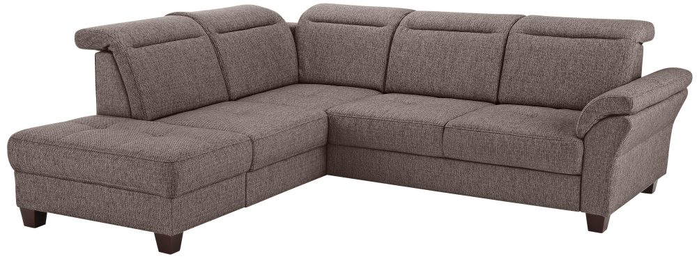 Premium collection by Home affaire Ecksofa »Solvei«, mit Ottomanenabschluss und Sitztiefenverstellung, wahlweise auch mit Kopfteilverstellung und Bettfunktion, Federkern