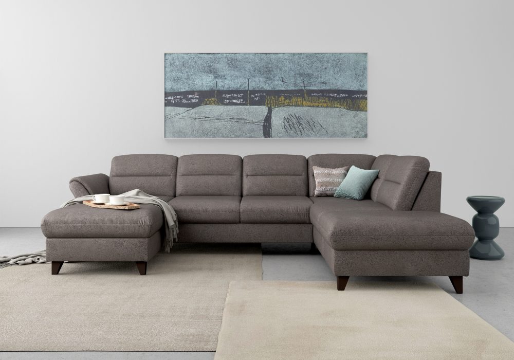 sit&more Wohnlandschaft »Mellum«, inklusive Federkern, wahlweise mit Bettfunktion, Stauraum und Armteilfunktion