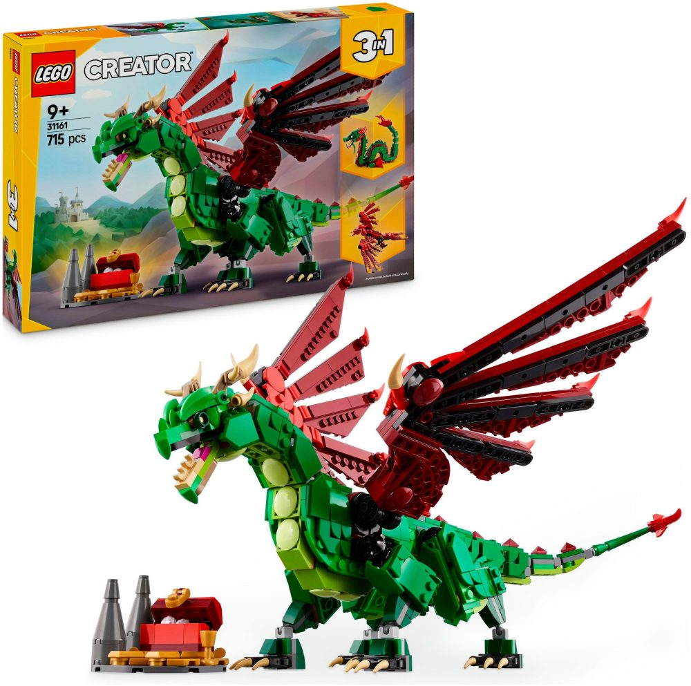 31161 Creator 3-in-1 Grüner Drache, Konstruktionsspielzeug