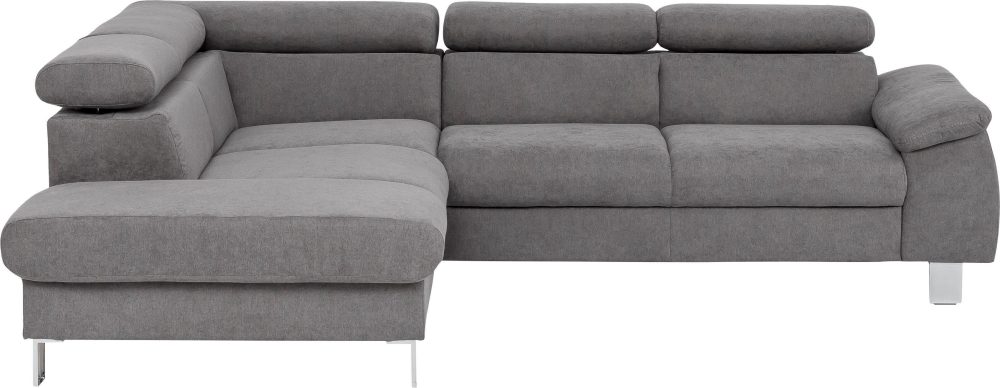 COTTA Ecksofa »Komaris«, inklusive Kopf- bzw. Rückenverstellung, wahlweise Bettfunktion, Bettkasten und RGB-LED-Beleuchtung