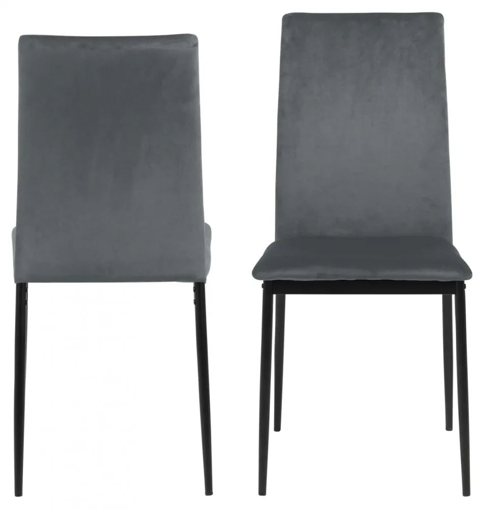 mutoni - Esszimmerstuhl Slim dunkelgrau, One Size