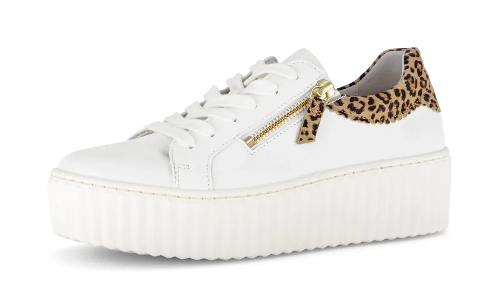 Gabor Plateausneaker, Freizeitschuh, Halbschuh, Schnürer mit zwei Reissverschlüssen