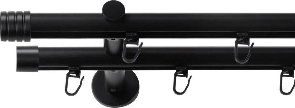 SN DECO GROUP Gardinenstange Ø 19 mm 2 läufig-läufig Fixmass;kürzbar