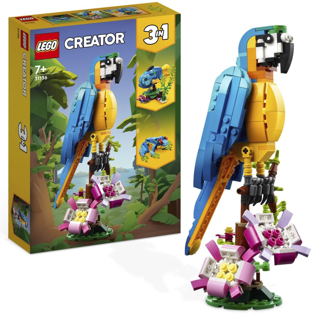 31136 Creator 3-in-1 Exotischer Papagei, Konstruktionsspielzeug