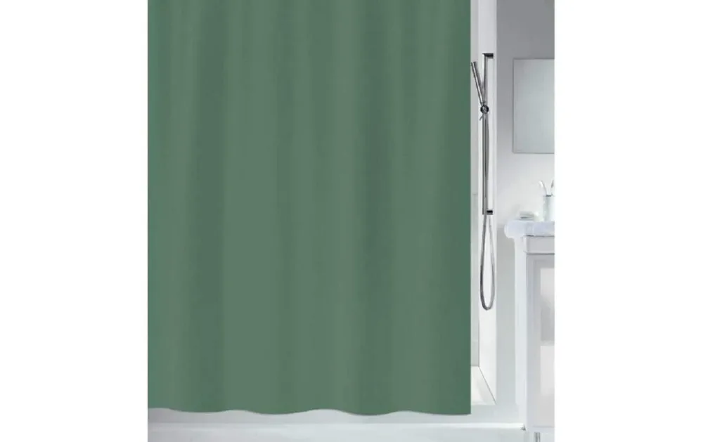 spirella - Spirella Duschvorhang PRIMO Polyester 180x180cm Dunkelgrün, 180X180CM, Waldgrün
