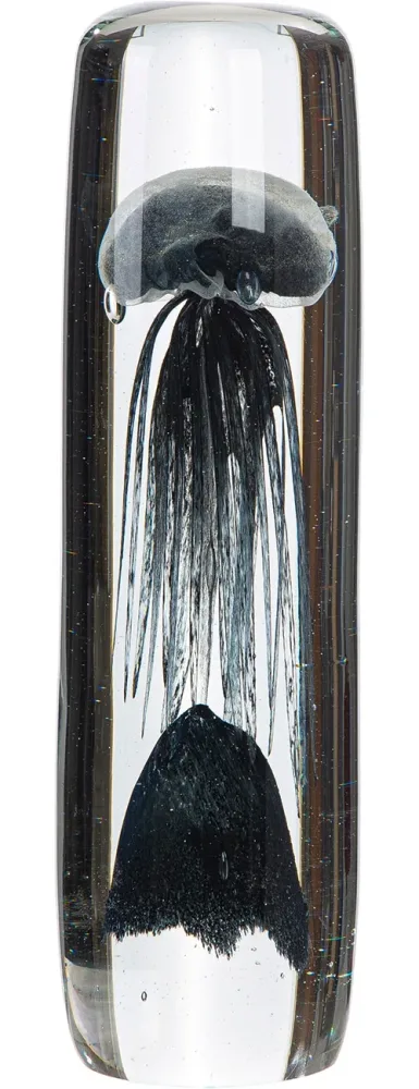 Gilde Figur Qualle Glas Schwarz H: 31 cm  | Schubiger Möbel