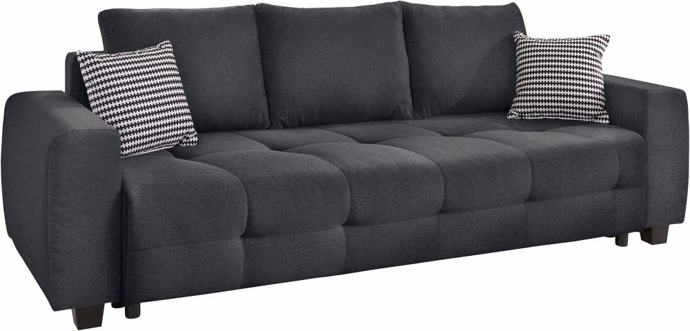 COLLECTION AB Schlafsofa, mit Bettfunktion und Bettkasten, inkl. losen Rücken- und Zierkissen, frei im Raum stellbar