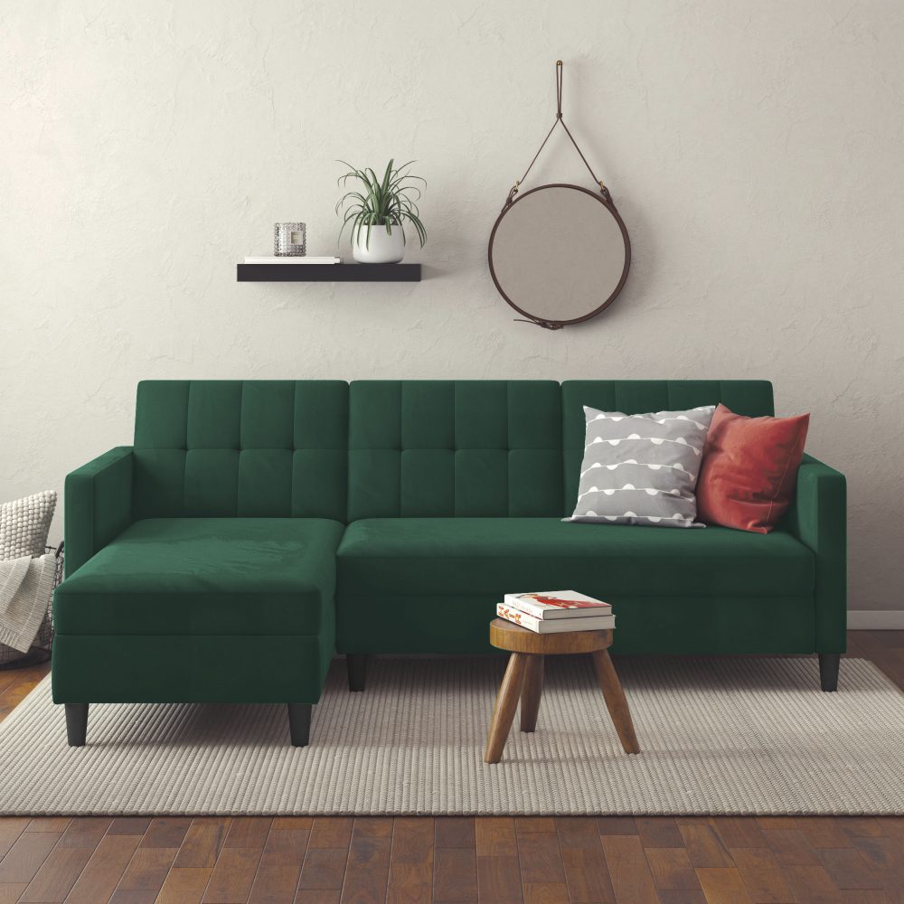 Dorel Home Ecksofa »Hartford«, mit Bettfunktion und Stauraum, Recamiere beidseitig montierbar