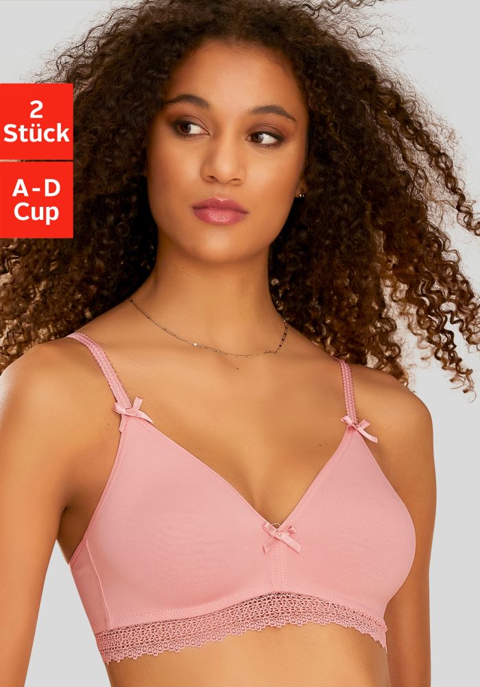petite fleur Bralette-BH, mit Spitzenband, aus weicher Baumwolle
