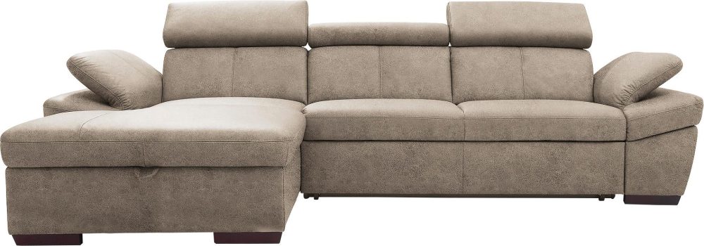 exxpo - sofa fashion Ecksofa, inklusive Kopfteil- und Armteilverstellung, wahlweise mit Bettfunktion