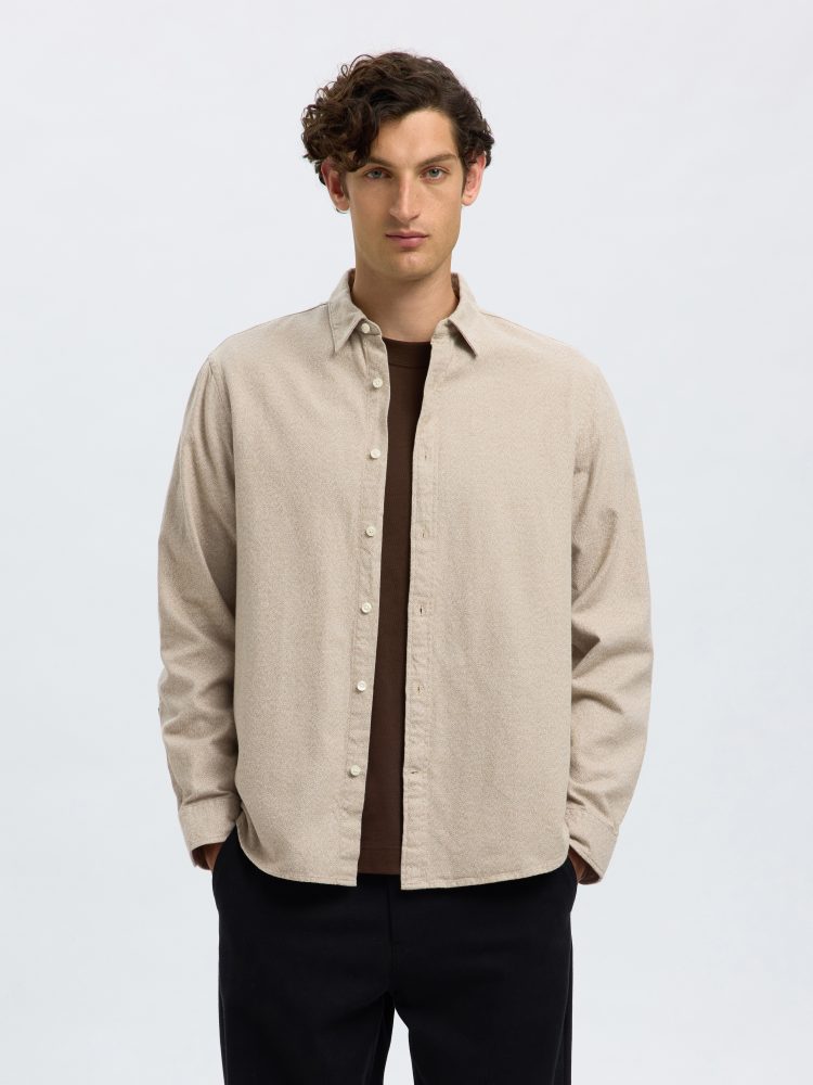SELECTED HOMME Langarmhemd »SLHREGNOAH BRUSHED TWIST SHIRT LS NOOS«