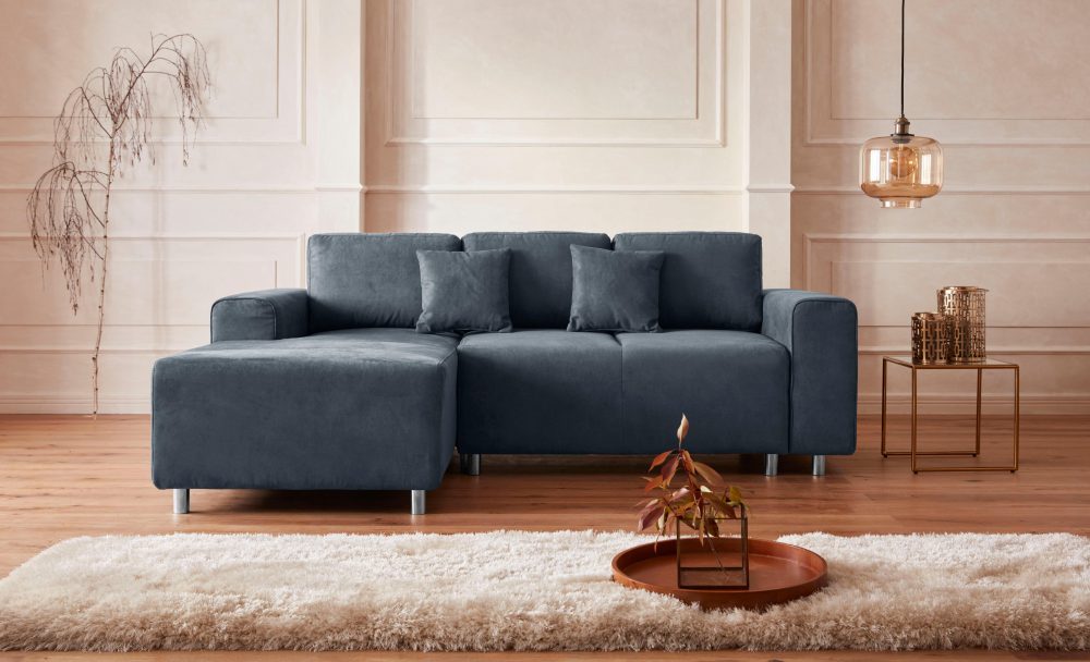 Guido Maria Kretschmer Home&Living Ecksofa »Györ«, wahlweise mit Bettfunktion und Bettkasten incl. 2 Zierkissen, democratichome Edition