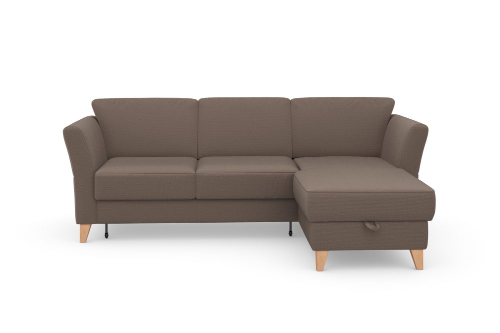 sit&more Ecksofa »Visby«, Wahlweise mit Bettfunktion und Bettkasten, frei im Raum stellbar, mit Federkern, auch erhältlich in dem besonders leicht mit Wasser zu reinigendem 