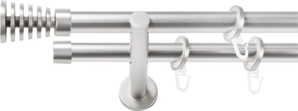 SN DECO GROUP Gardinenstange Ø 19 mm 2 läufig-läufig Fixmass;kürzbar