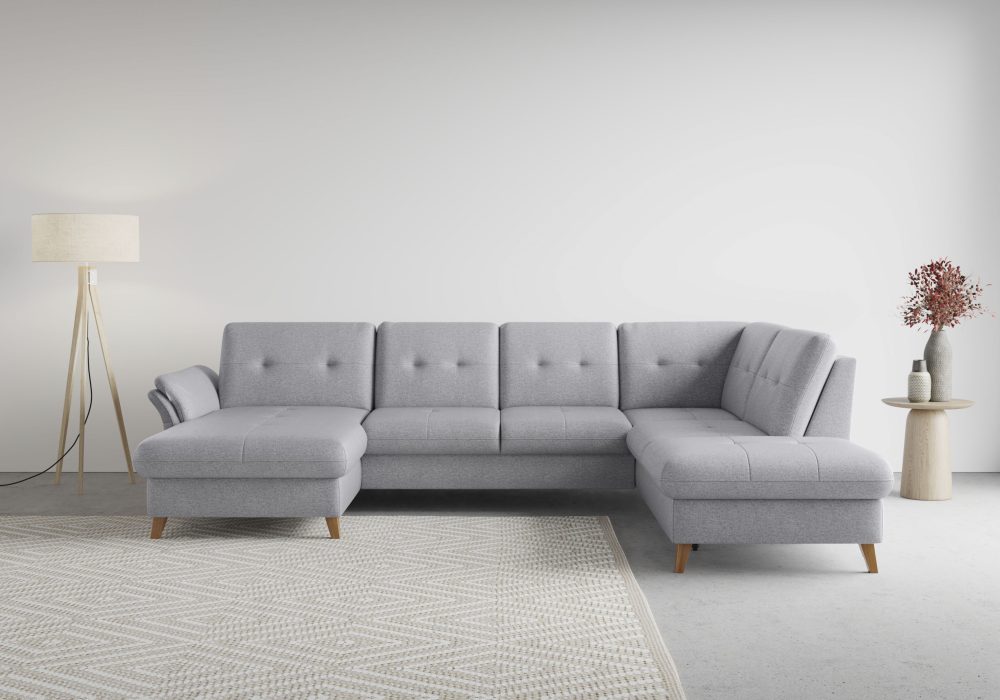 sit&more Wohnlandschaft »Göteborg«, inklusive Sitztiefenverstellung und Federkern, wahlweise mit Bettfunktion und Bettkasten