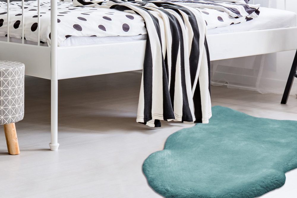 Arte Espina Fellteppich »Rabbit 200«, fellförmig, Kunstfell, Kannichenfell Haptik, weich, Wohnzimmer alle Räume,Hochflor