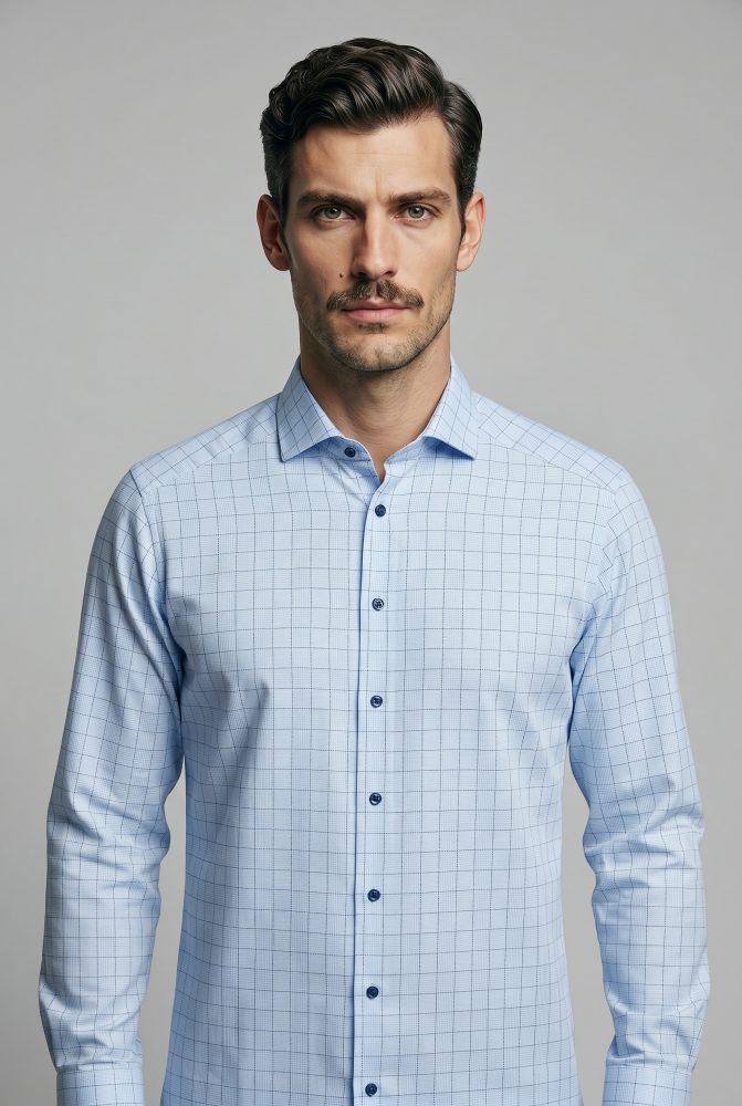 OLYMP Langarmhemd »Luxor modern fit« modern fit, Businesshemd, Global-Kentkragen, kariert