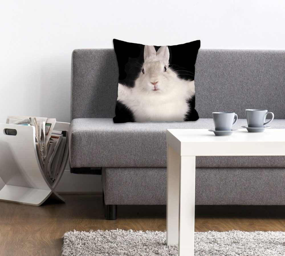 queence Dekokissen »Hugging Bunny«, (1 St.), mit einem kuschelbedürftigen Hasen