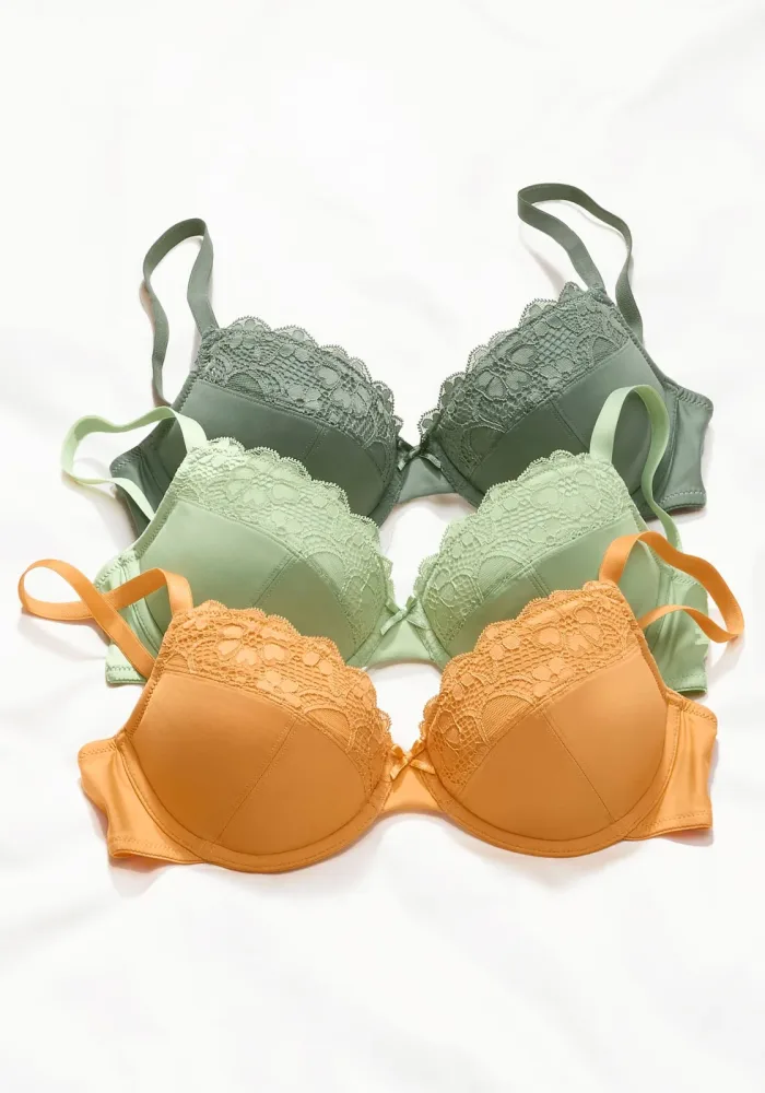 petite fleur by Lascana Push-up-BH Packung, 3 Stück, mit Bügel im attraktiven Multipack, Dessous