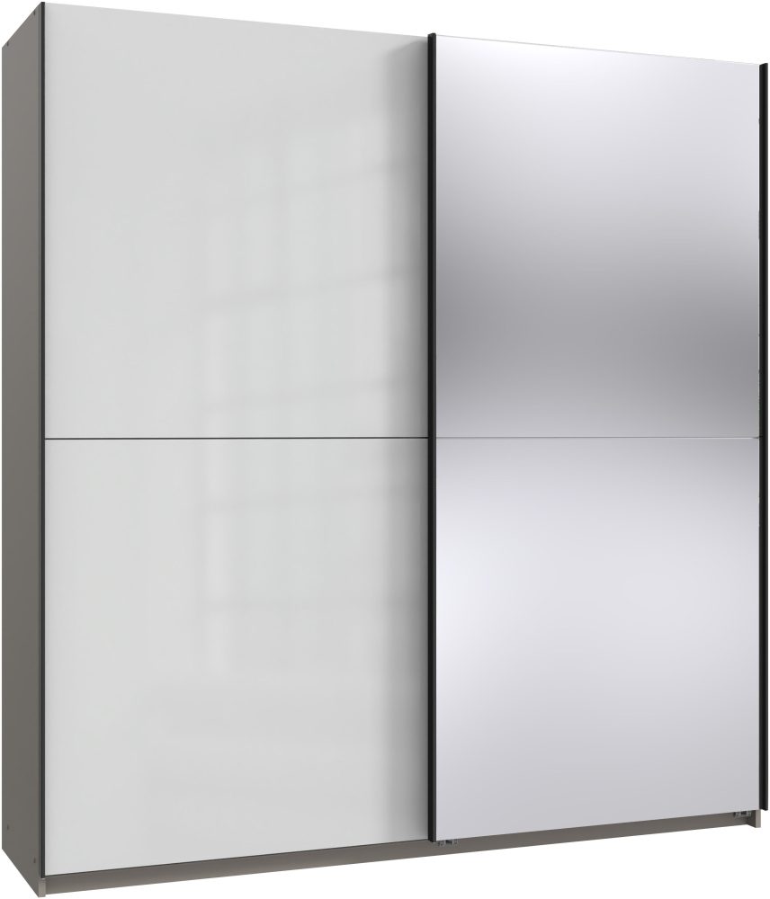 Wimex Kleiderschrank »Mugano, B/T/H 135 oder 180/65/198cm, Made in Germany«, (wähle Deine Ausstattung: Basic oder Premium!), 2 Schwebetüren mit oder ohne Spiegel, Metallgriffe