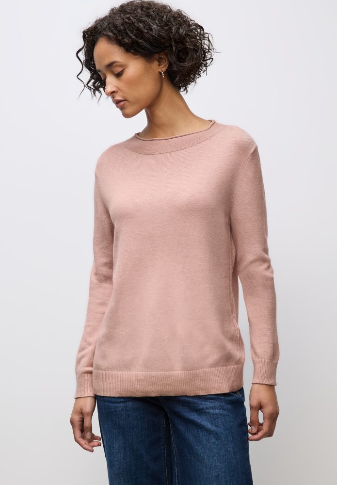 STREET ONE Strickpullover, mit feiner Rollkante