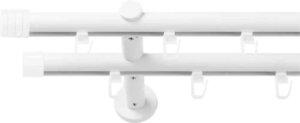 SN DECO GROUP Gardinenstange Ø 19 mm 2 läufig-läufig Fixmass;kürzbar