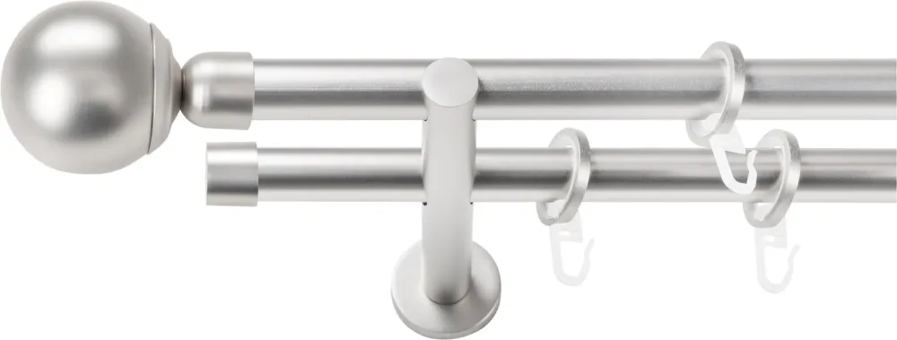 SN DECO GROUP Gardinenstange Ø 19 mm 2 läufig-läufig Fixmass;kürzbar