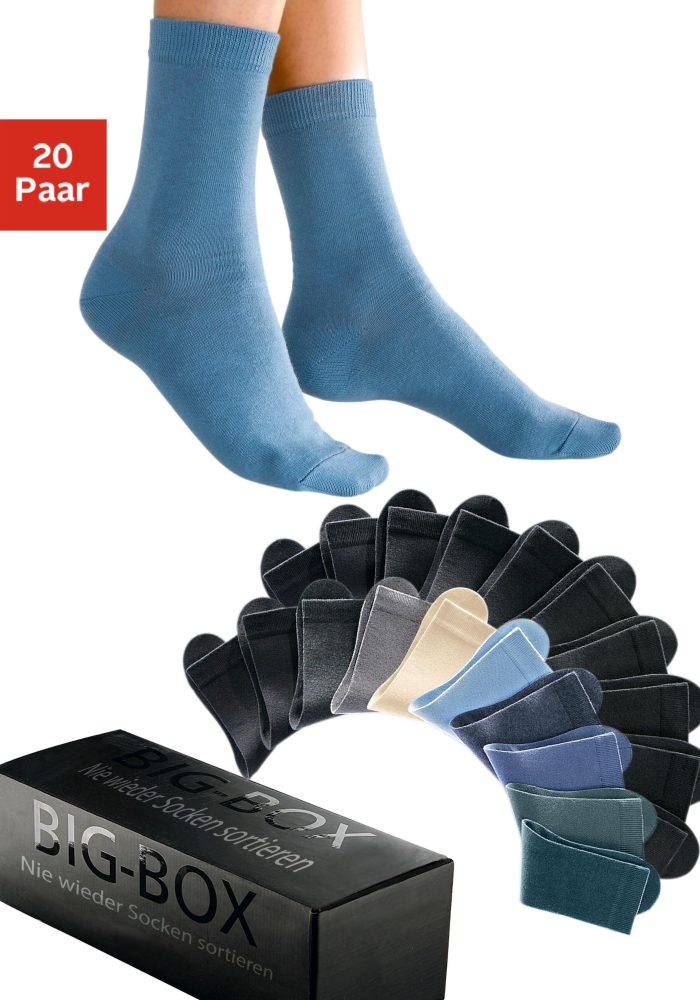 Go in Basicsocken, (Box, 20 Paar), in der Big-Box