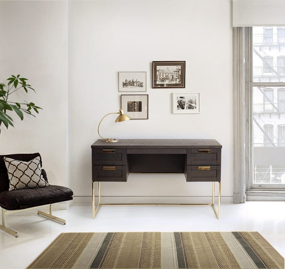 Woodman Schreibtisch, Holzfurnier aus Eiche