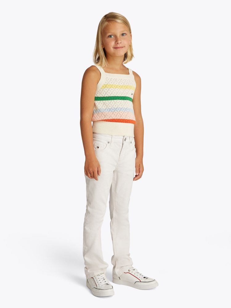 Tommy Hilfiger Weite Jeans »FLARE WHITE JEANS« im modernen Look