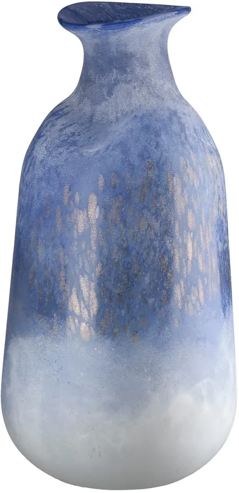 Gilde Vase Azur Glas Blau H: 37 cm  | Schubiger Möbel