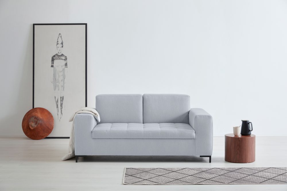 GOODproduct 2-Sitzer »Grazzo«, hochwertige Stoffe aus recyceltem Material, Steppung im Sitzbereich