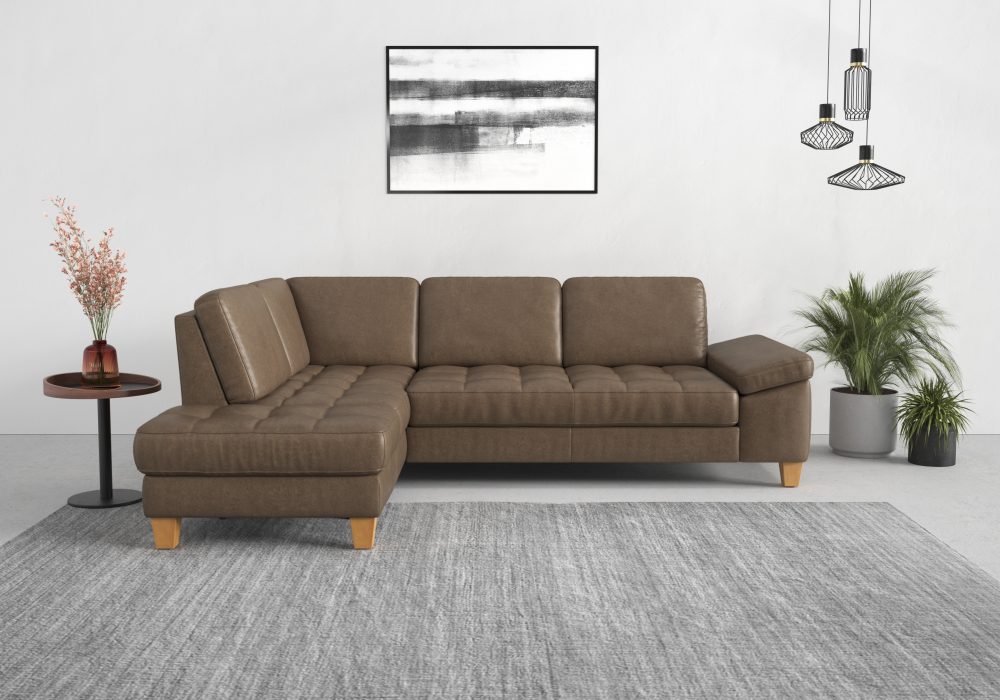 sit&more Ecksofa, mit Ottomane, mit oder ohne Bettfunktion, Bettkasten, Verstellung