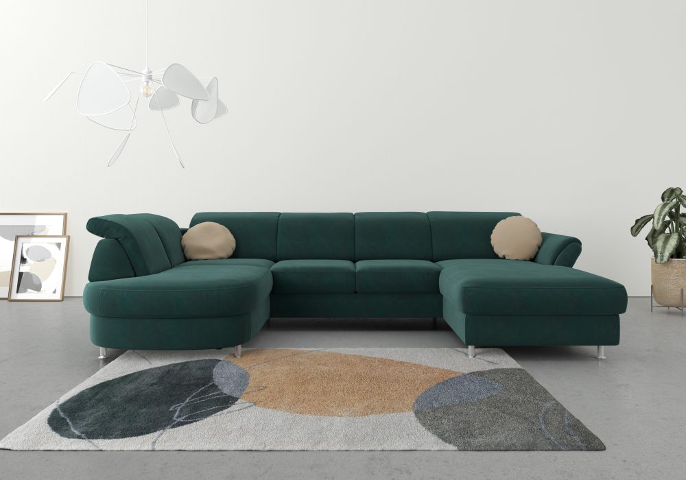 sit&more Wohnlandschaft, wahlweise mit Bettfunktion, Bettkasten und Kopf- und Armteilverstellung
