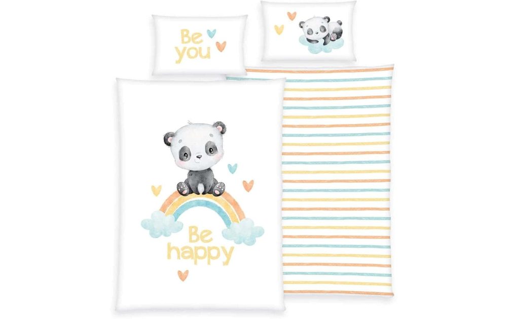 Baby Best Babybettwäsche »Regenbogen Panda«, (2 tlg.), mit liebevollem Motiv