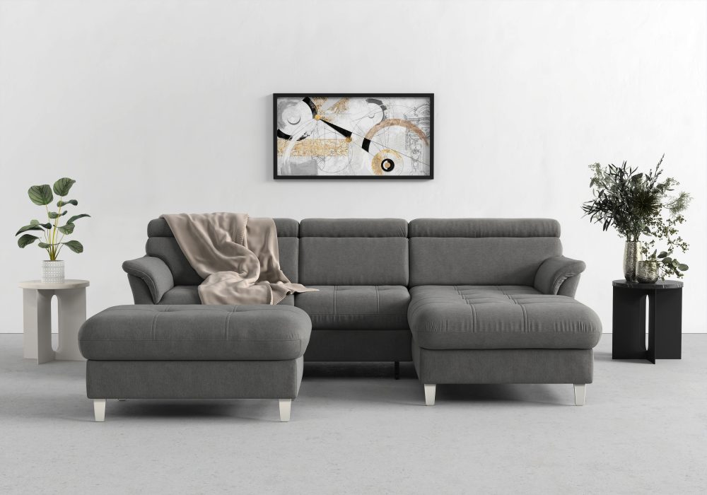 sit&more Ecksofa, inklusive Kopfteilverstellung, wahlweise mit Bettfunktion und Bettkasten