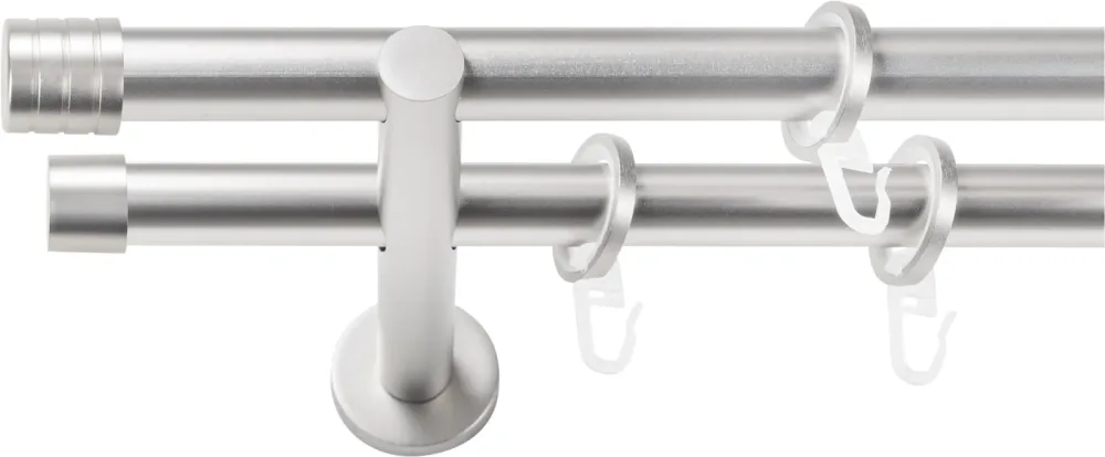 SN DECO GROUP Gardinenstange Ø 19 mm 2 läufig-läufig Fixmass;kürzbar