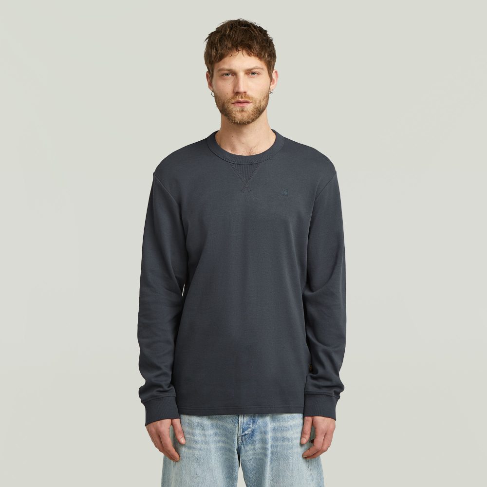G-STAR Longsleeve »Nifous R« mit geripptem Einsatz vorne