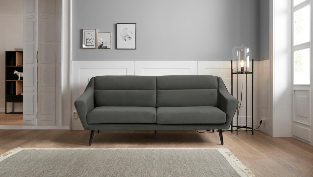 andas 3-Sitzer »Bille«, mit Naht im Rückenkissen und Eiche-Beinen, Design by Morten Georgsen